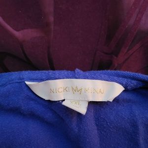 Nicki Minaj blue zip up